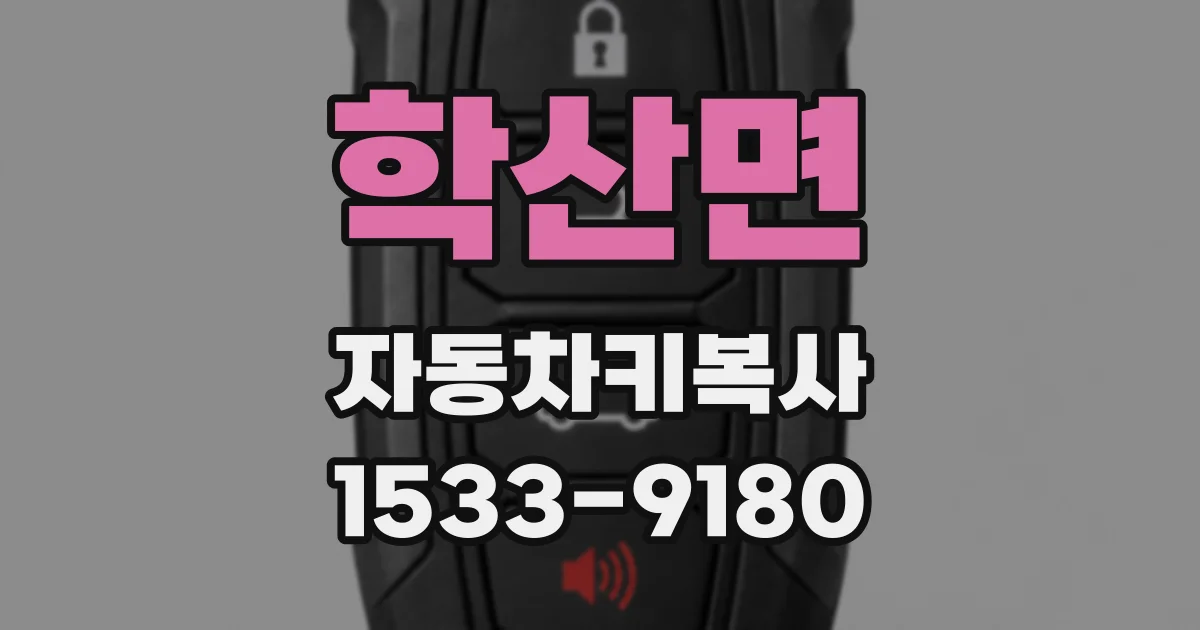 학산면 자동차키복사