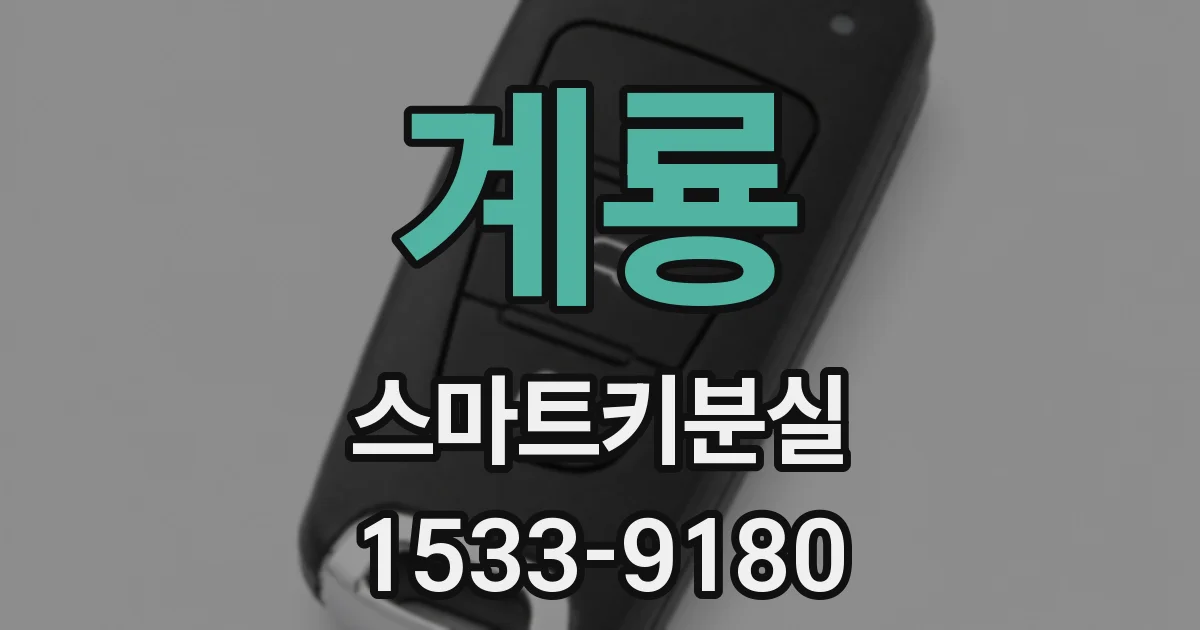계룡 스마트키분실