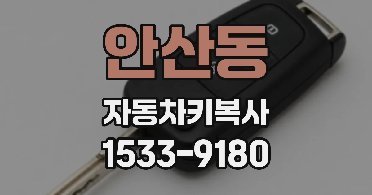 안산동 자동차키복사