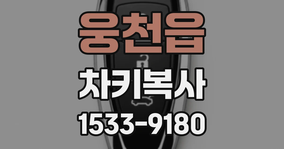 웅천읍 차키복사