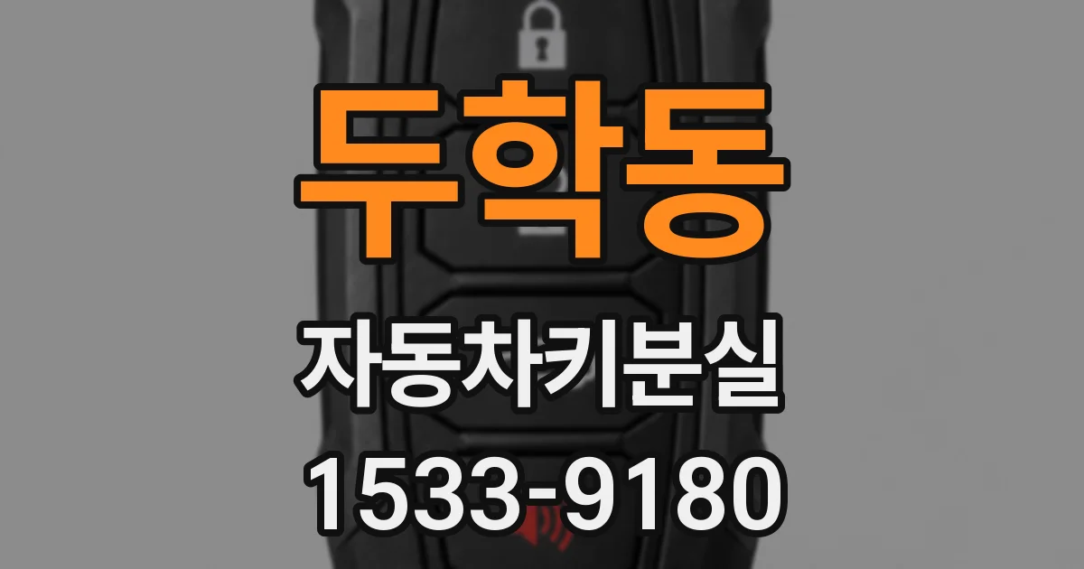 두학동 자동차키분실