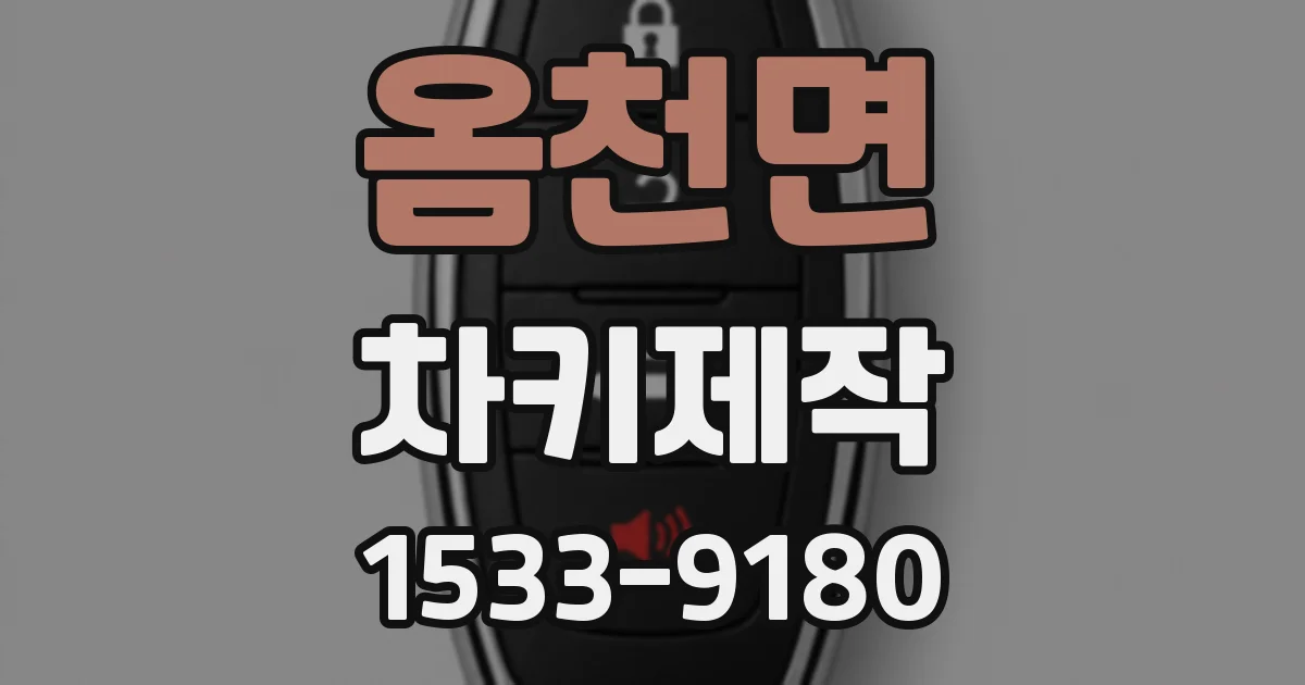옴천면 차키제작