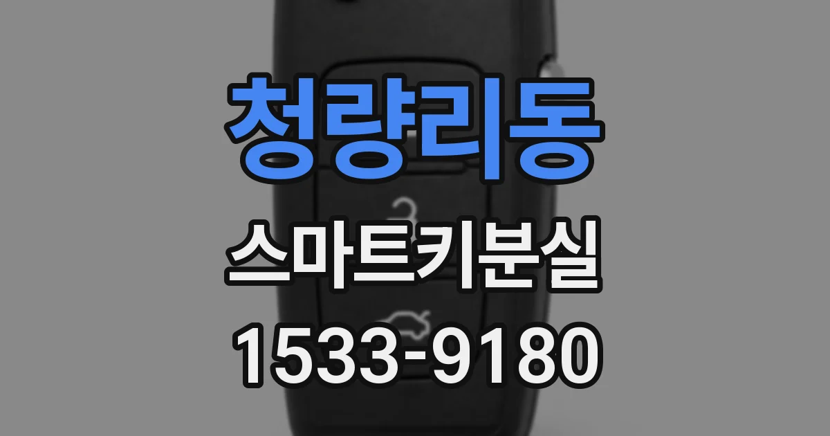 청량리동 스마트키분실