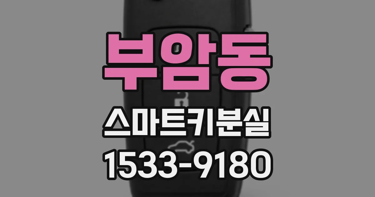 부암동 스마트키분실