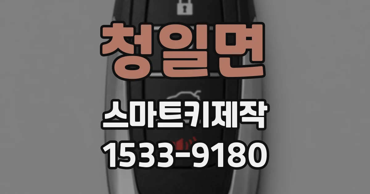 청일면 스마트키제작