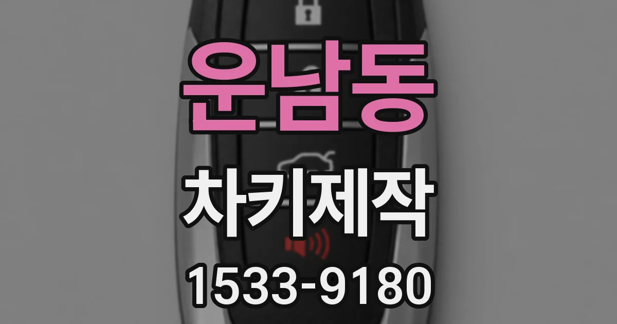 운남동 차키제작