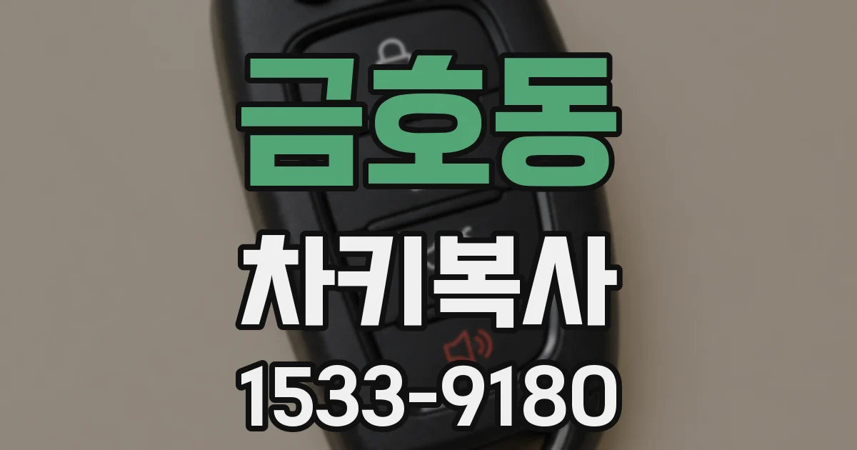 금호동 차키복사