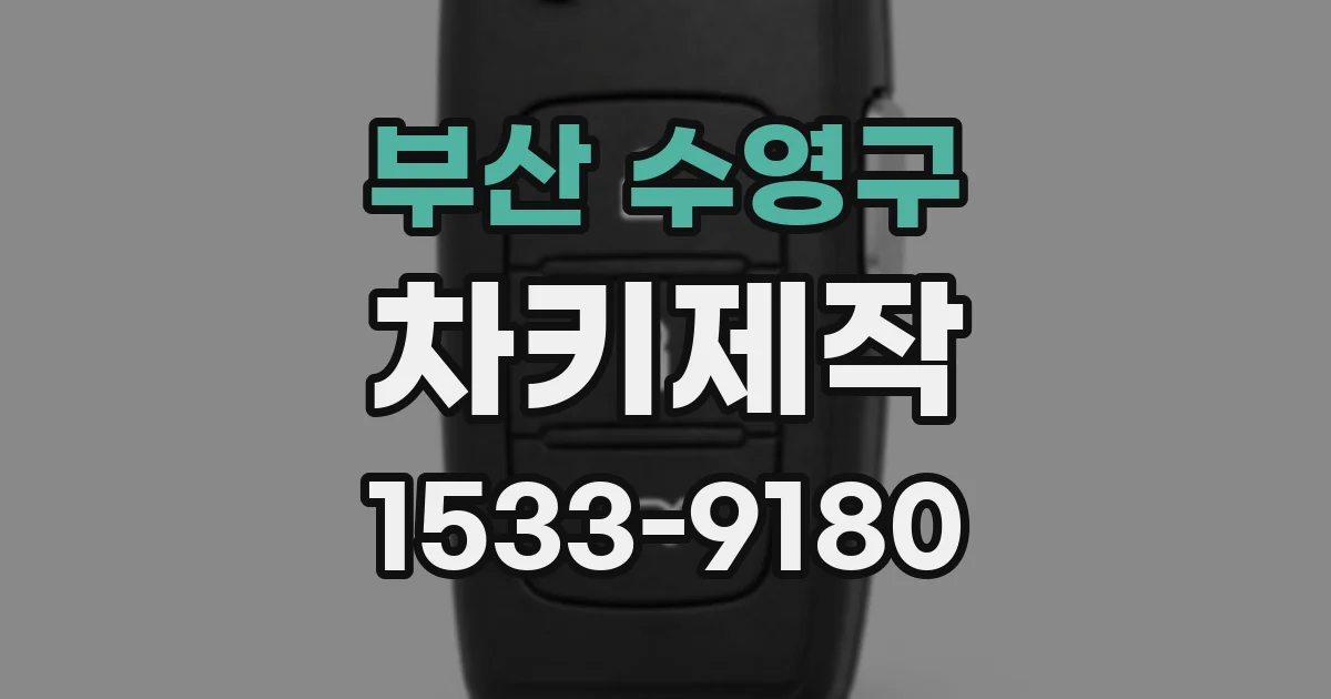 부산 수영구 차키제작