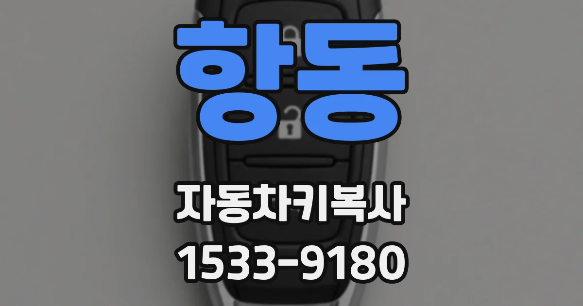 항동 자동차키복사