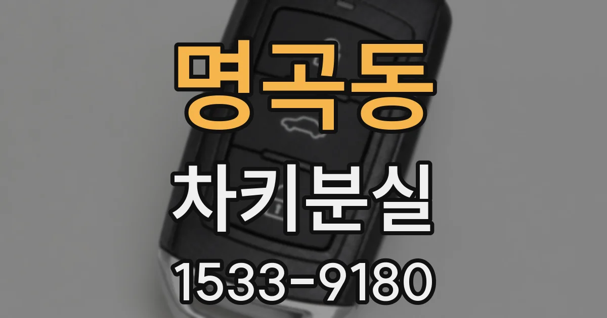 명곡동 차키분실