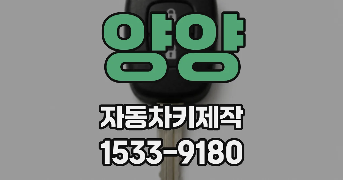 양양 자동차키제작