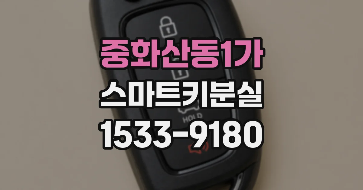 중화산동1가 스마트키분실