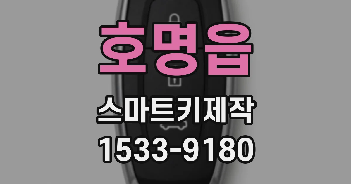 호명읍 스마트키제작