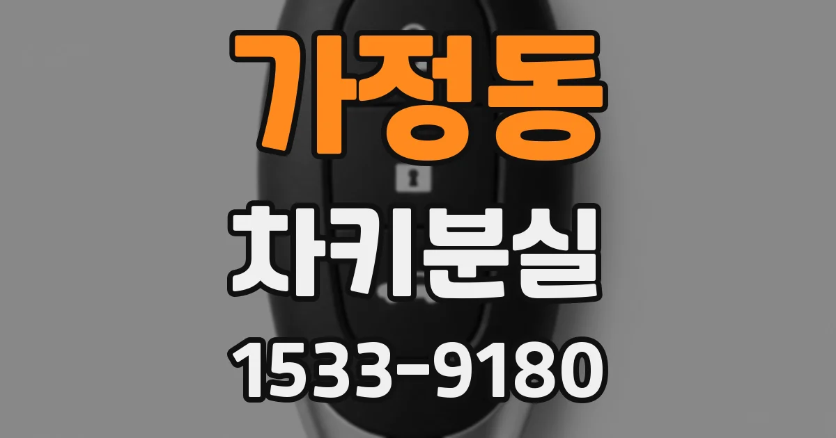 가정동 차키분실