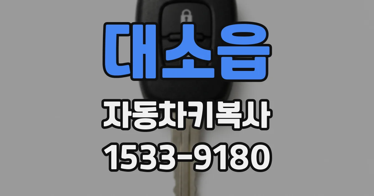 대소읍 자동차키복사