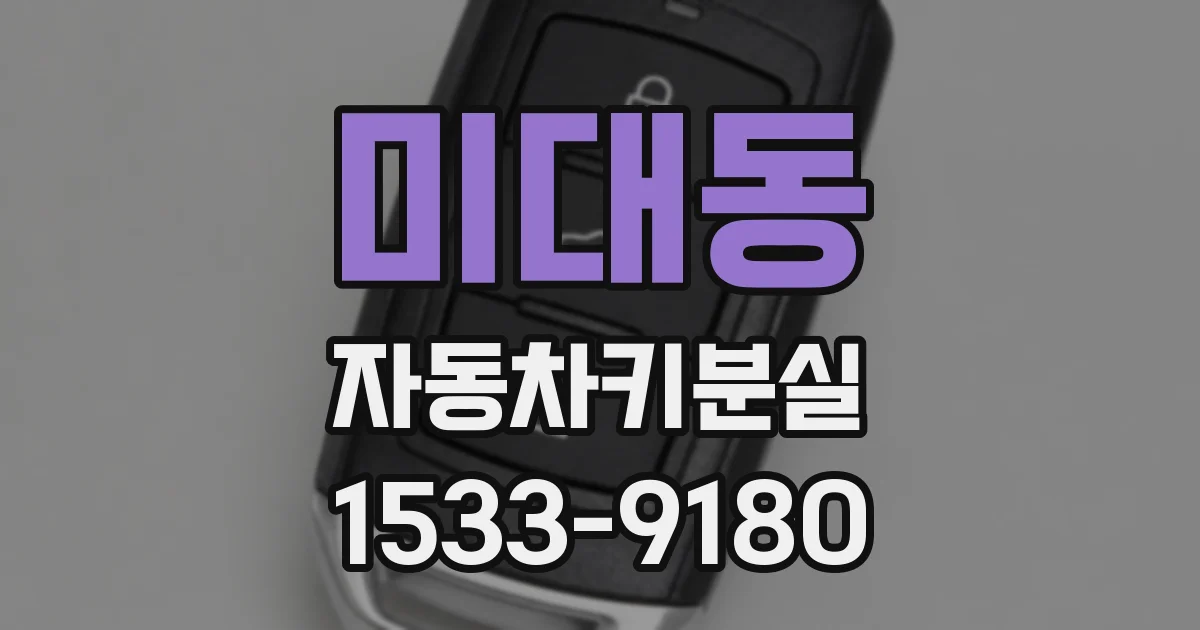 미대동 자동차키분실