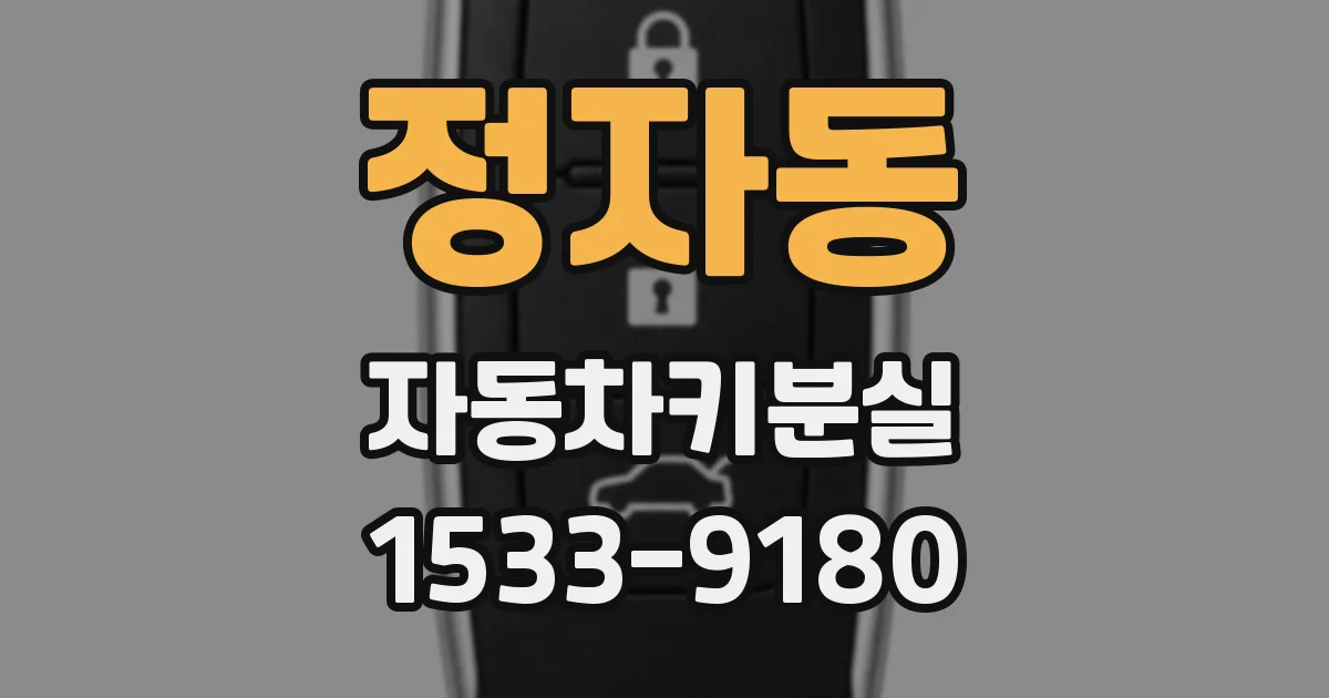 정자동 자동차키분실
