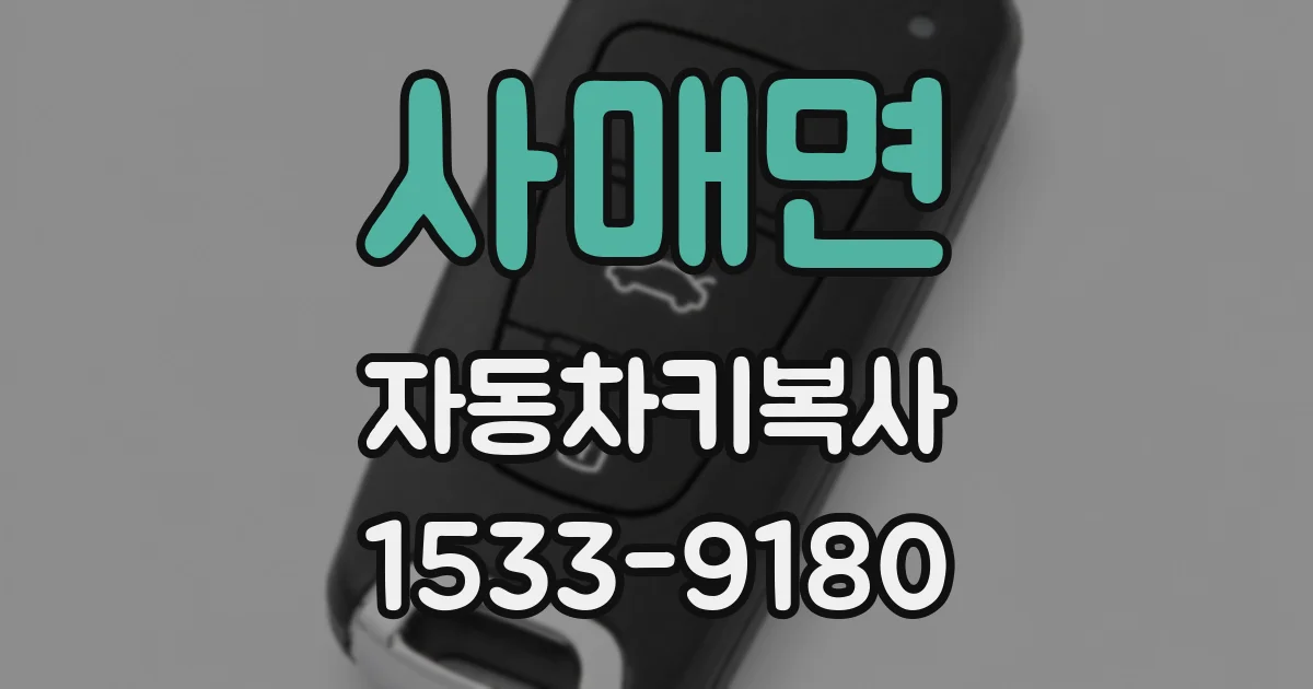 사매면 자동차키복사