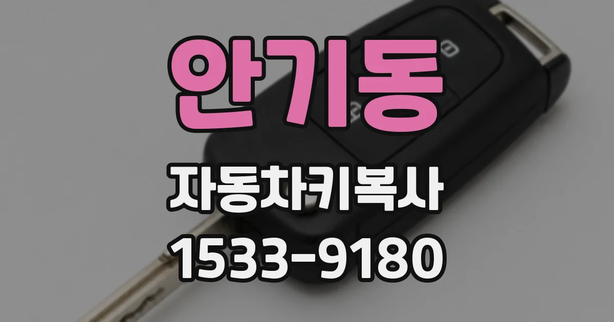 안기동 자동차키복사