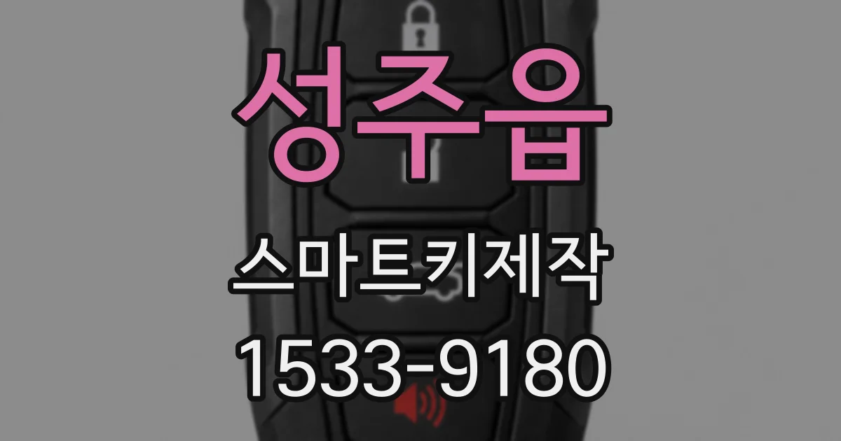 성주읍 스마트키제작