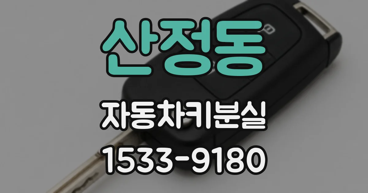 산정동 자동차키분실