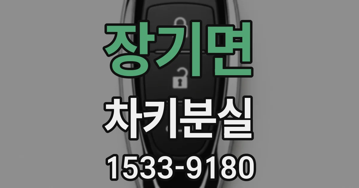 장기면 차키분실