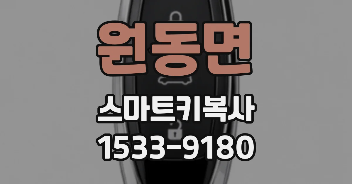 원동면 스마트키복사