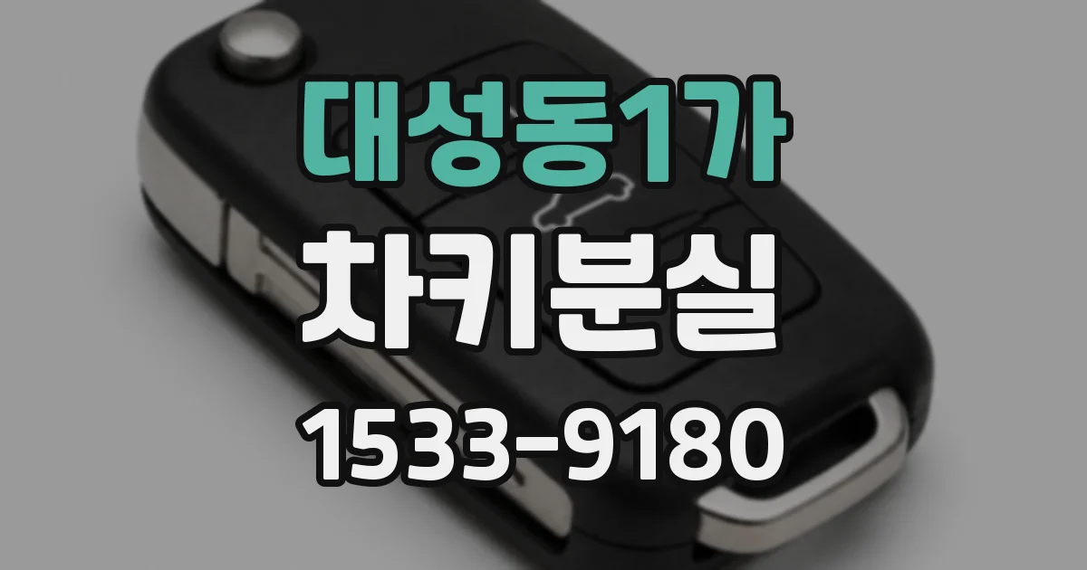 대성동1가 차키분실