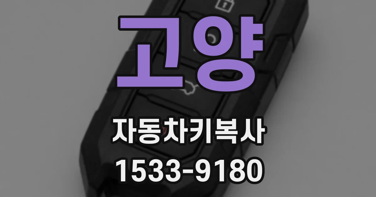 고양 자동차키복사