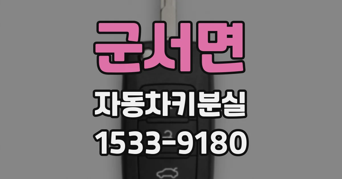 군서면 자동차키분실