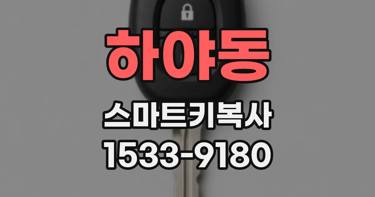 하야동 스마트키복사