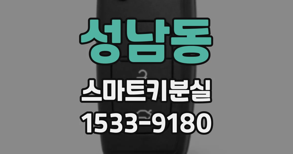 성남동 스마트키분실