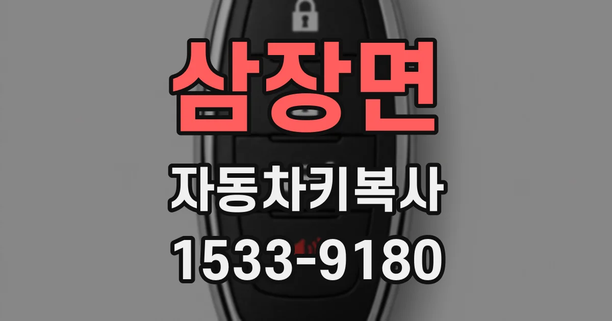 삼장면 자동차키복사