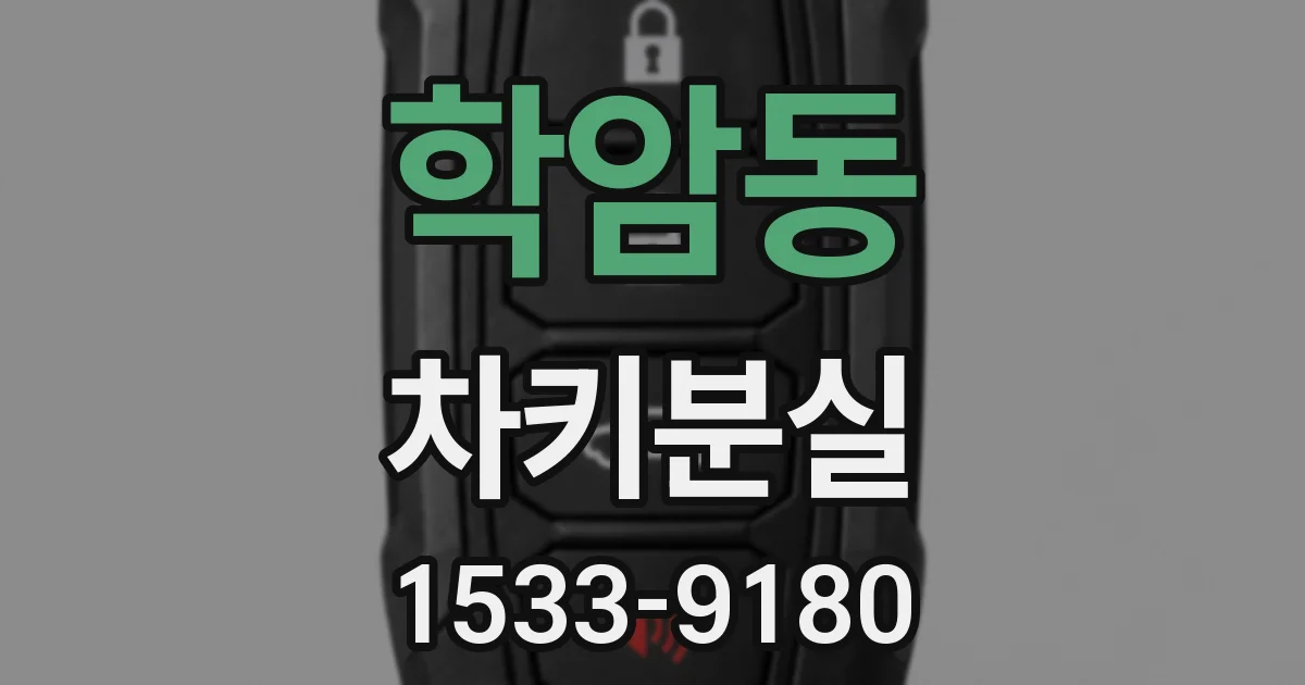 학암동 차키분실