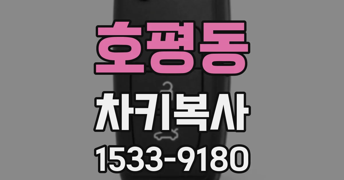 호평동 차키복사