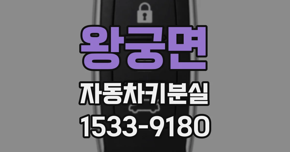 왕궁면 자동차키분실