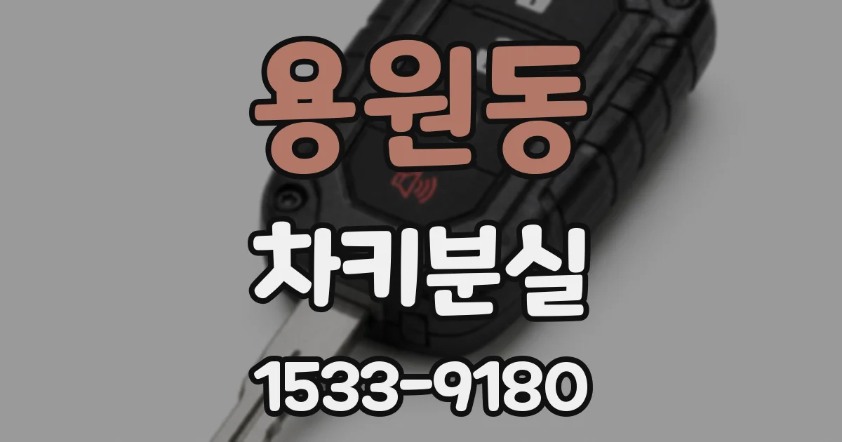 용원동 차키분실