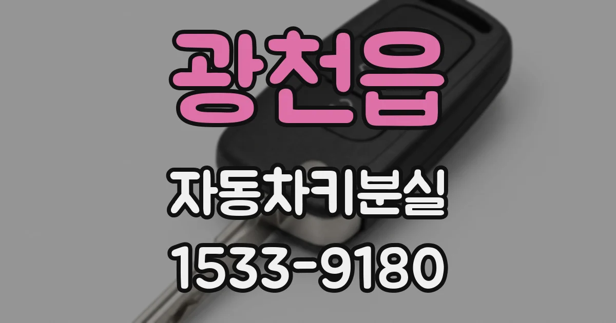 광천읍 자동차키분실