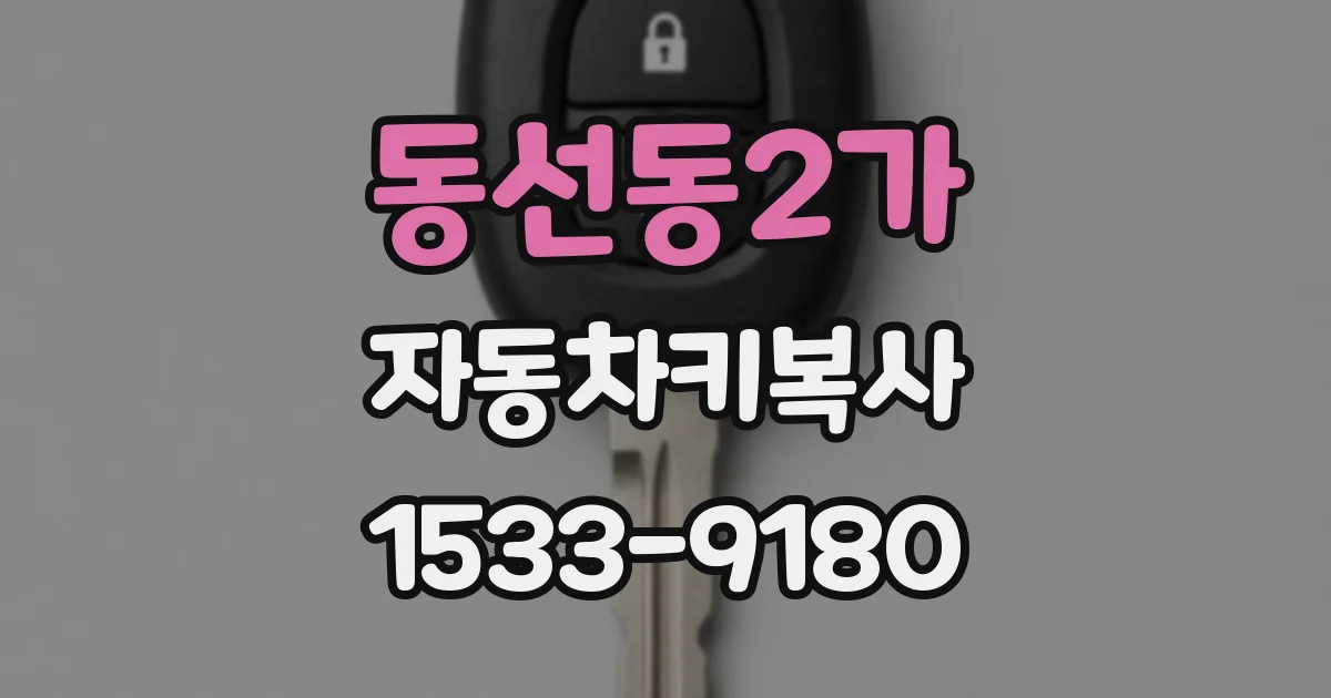 동선동2가 자동차키복사