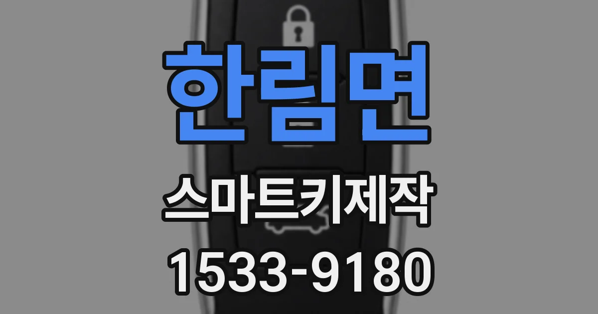 한림면 스마트키제작