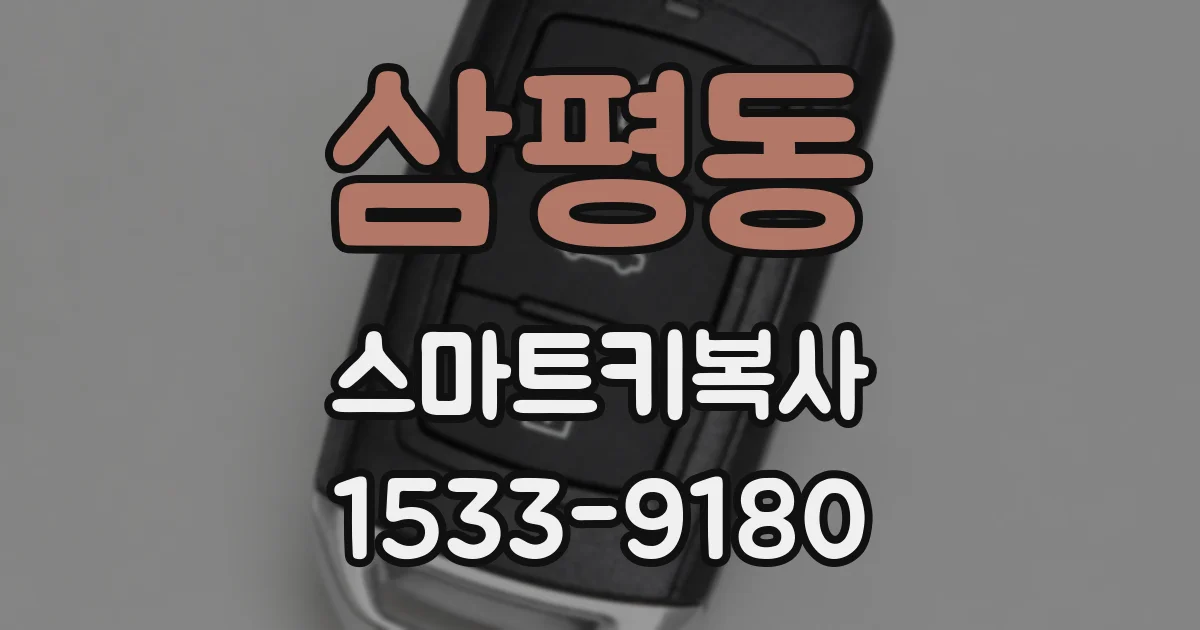 삼평동 스마트키복사
