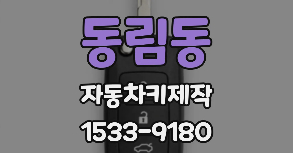 동림동 자동차키제작