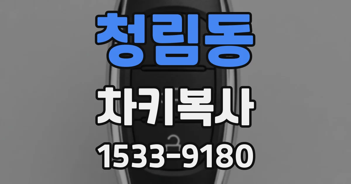 청림동 차키복사