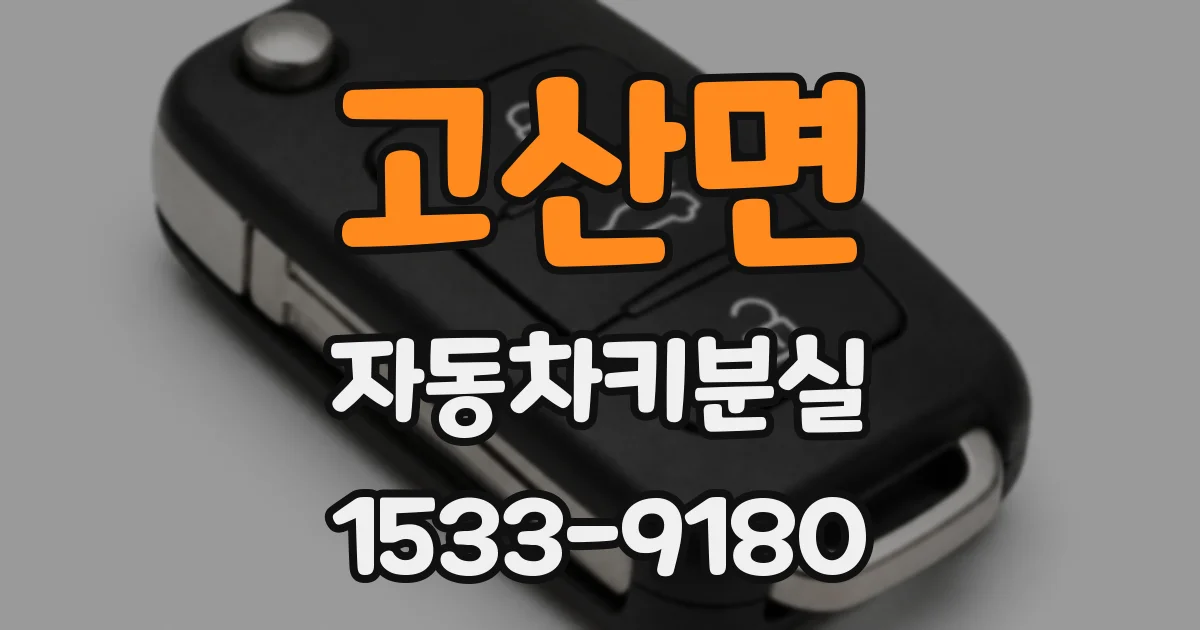 고산면 자동차키분실