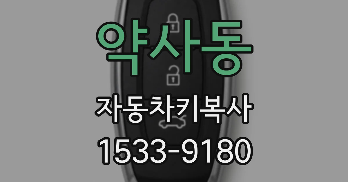 약사동 자동차키복사