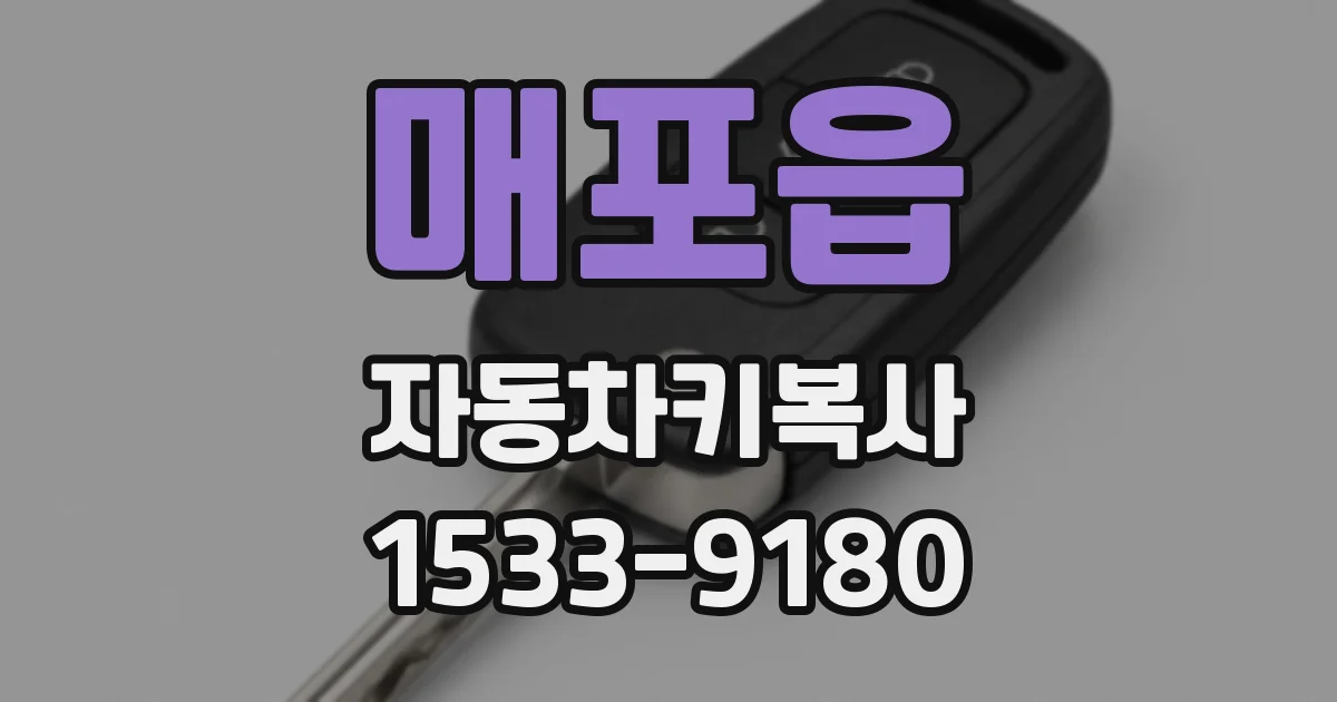 매포읍 자동차키복사