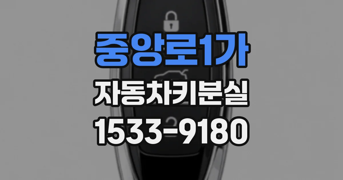 중앙로1가 자동차키분실