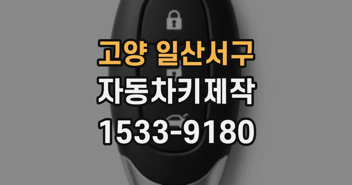 고양 일산서구 자동차키제작