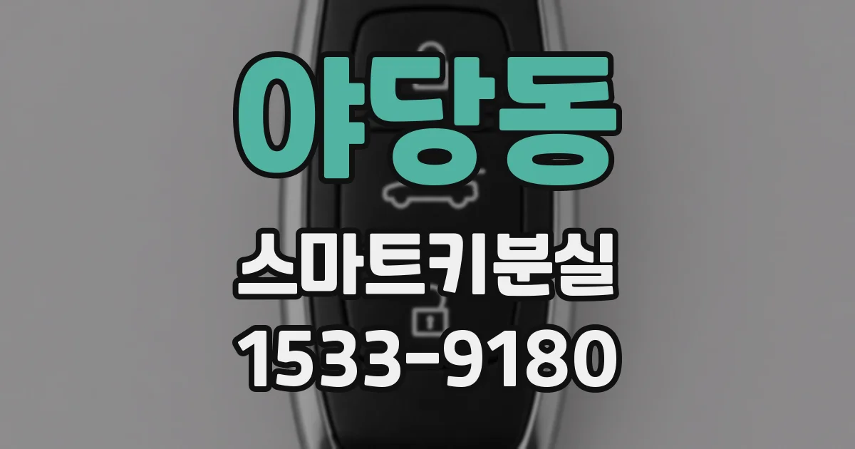 야당동 스마트키분실