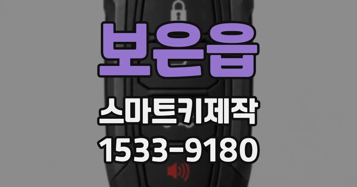 보은읍 스마트키제작